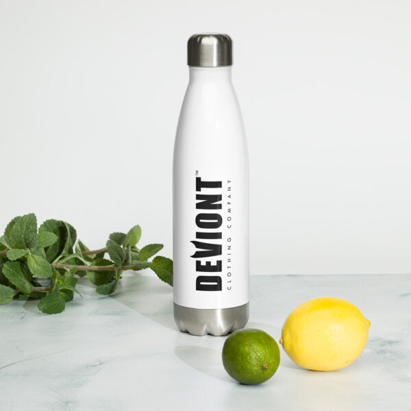 Stainless Steel Water Bottle - Moniker (White)