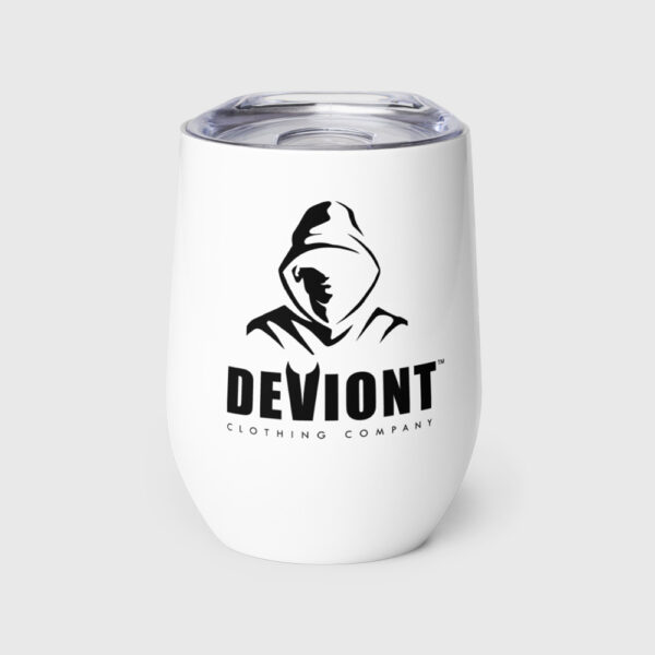 Wine Tumbler - Devious Monk (White)