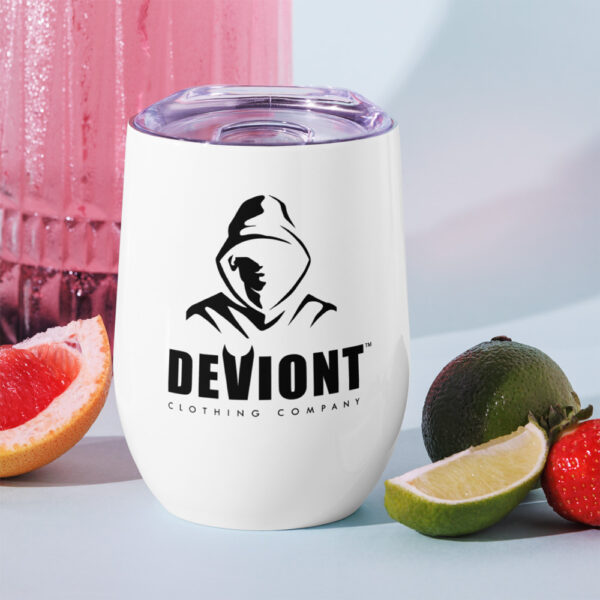 Wine Tumbler - Devious Monk (White)