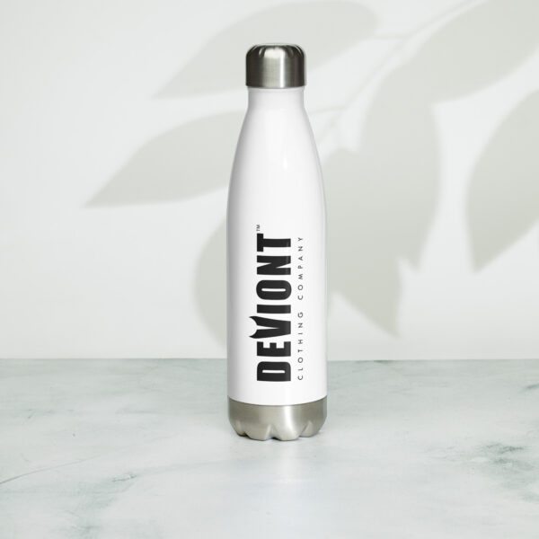 Stainless Steel Water Bottle - Moniker (White)